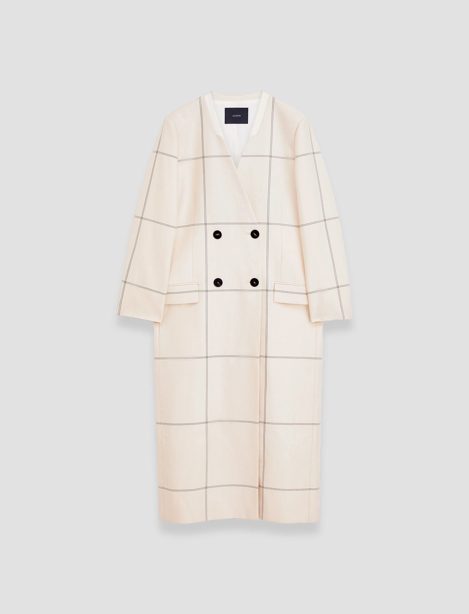 Wool Tartan Lalo Coat Waterproof Coating All Weather Piece