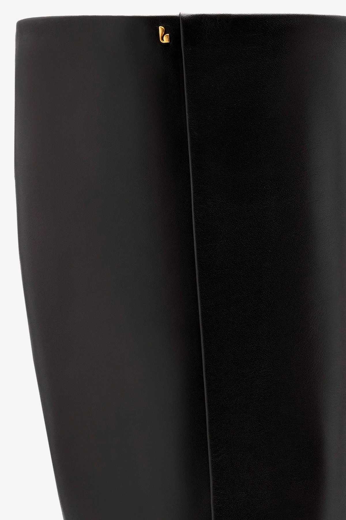 Padded collar Kate Mid Boot In Black Leather