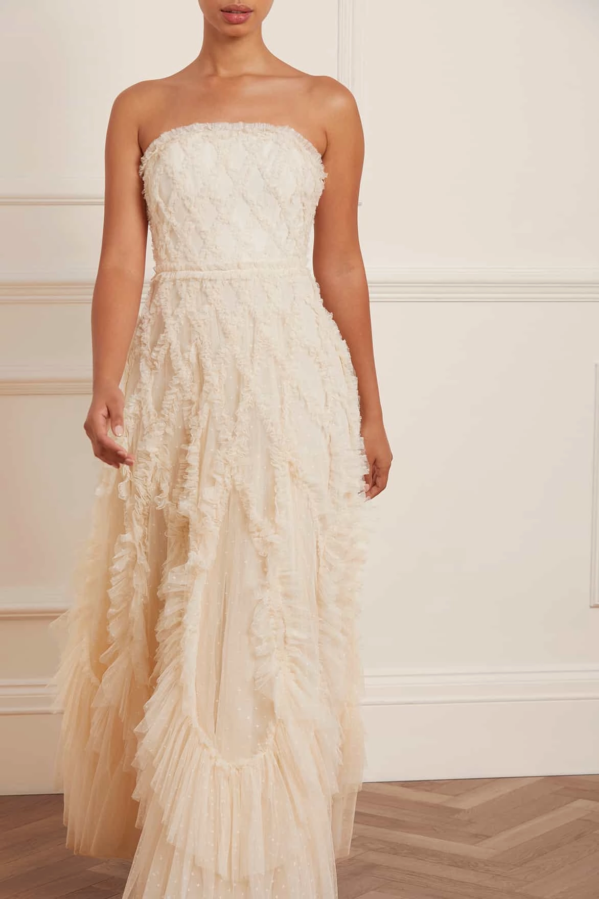 Slender Look Rosella Ruffle Strapless Gown