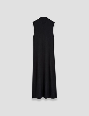 High Elasticity Fiber Reinforced Edging Gradient Stitch High Neck Dress