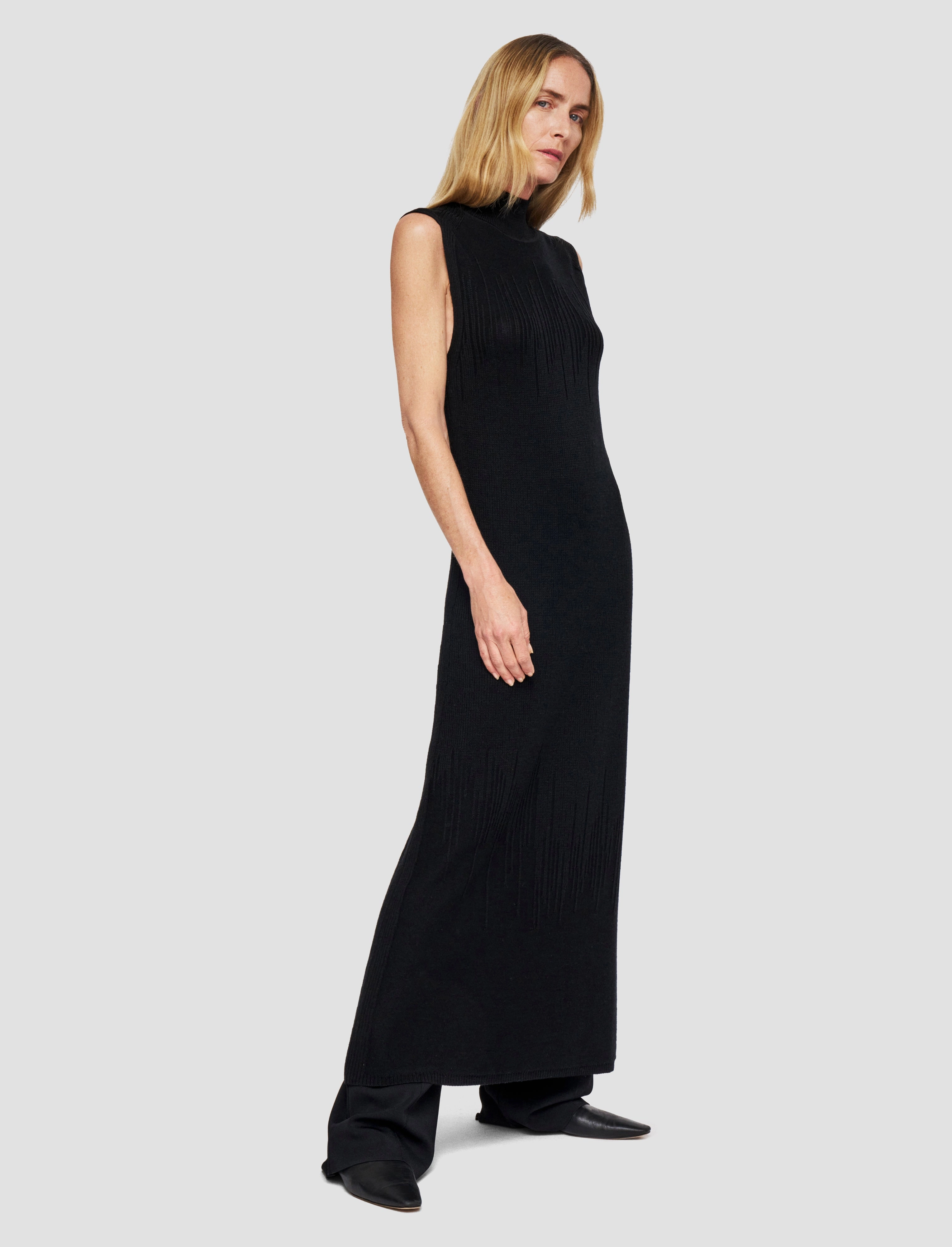 Gradient Stitch High Neck Dress Quick Dry Knitwear
