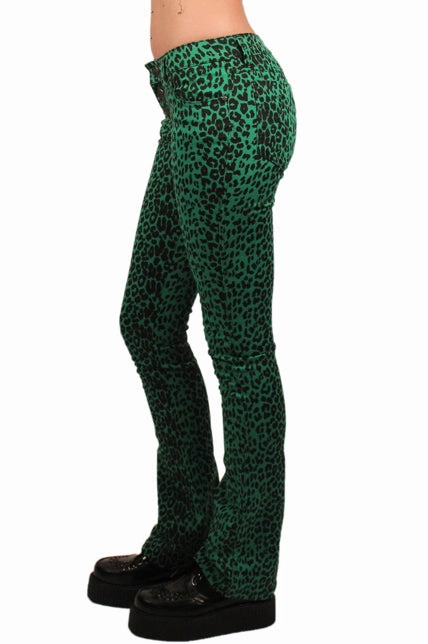 Casual Element Fresh casual Bootcut Jeans Cheetah Print
