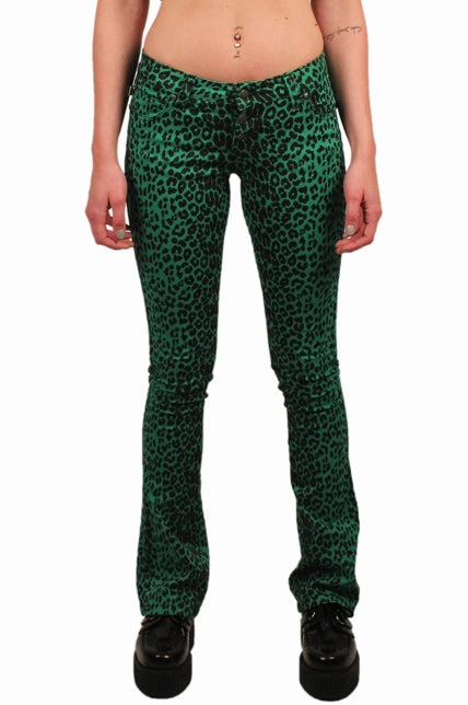 Casual Dressing Bootcut Jeans Cheetah Print