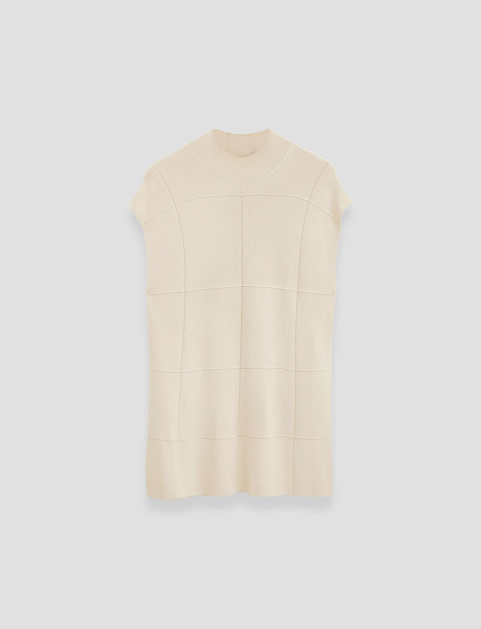 Grid Viscose Knitted Tank Top Non Chlorine Bleach Safe machine washable material