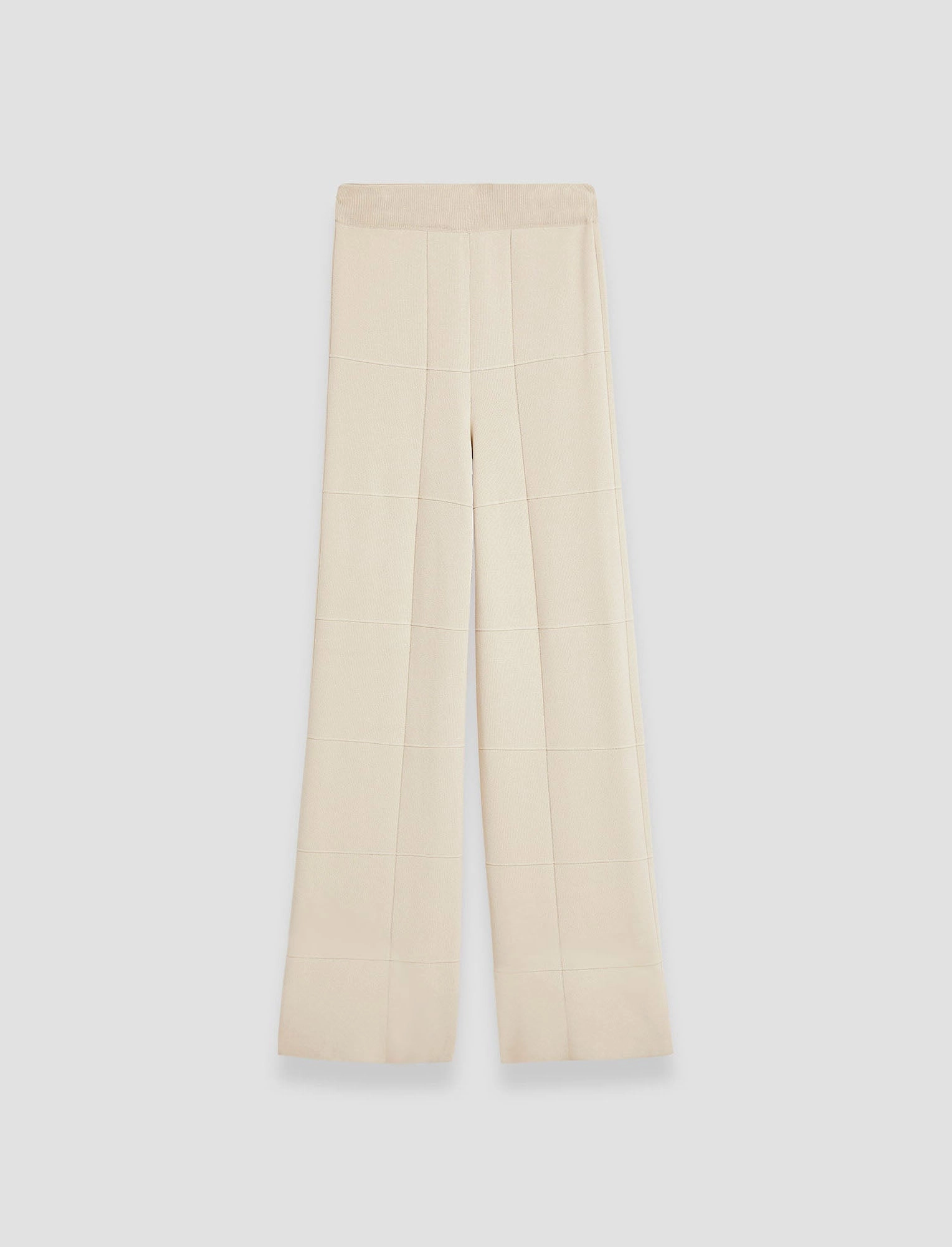 Textured Surface Grid Viscose Knitted Trousers