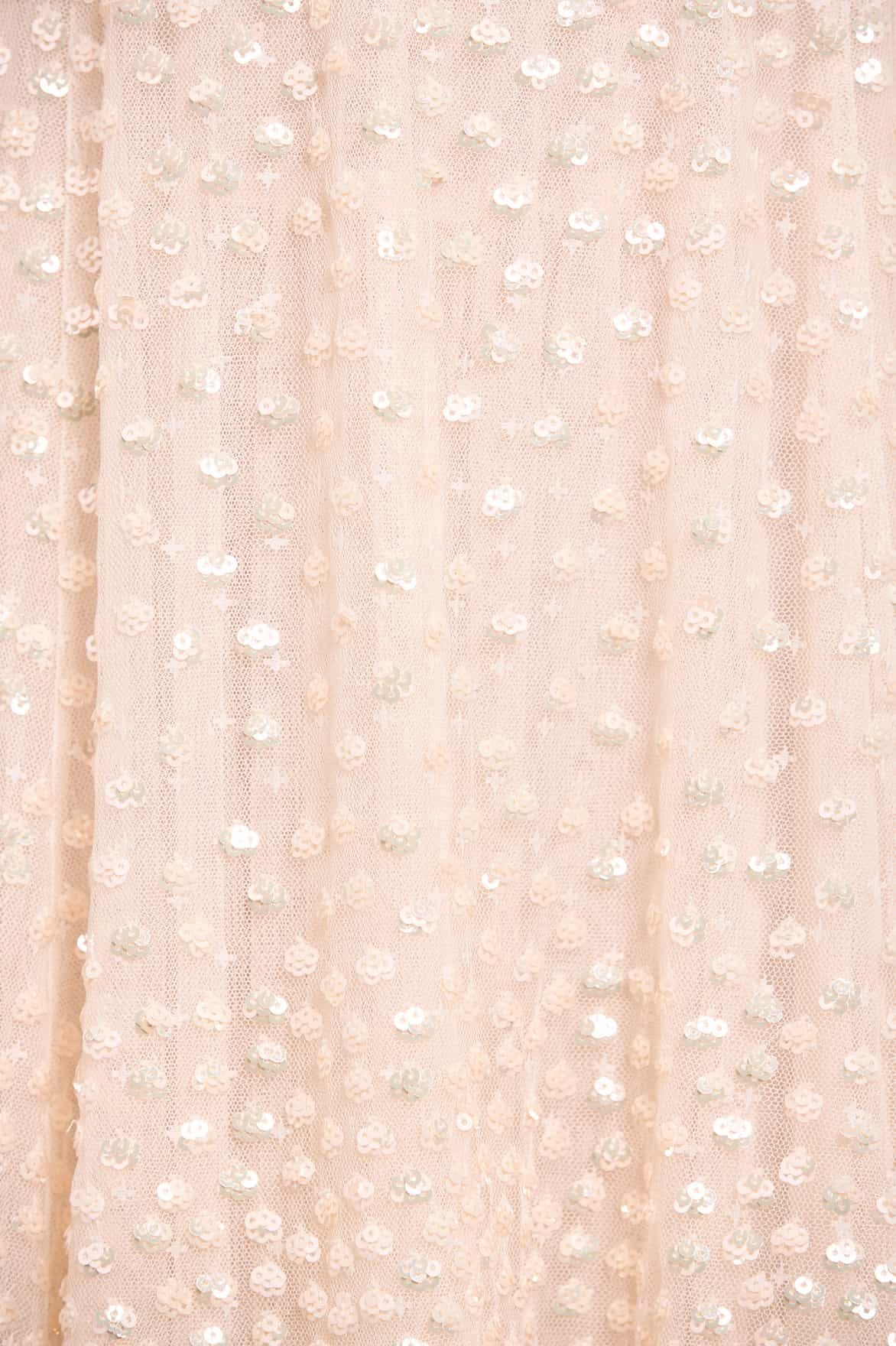 Scatter Dot Ruffle Ankle Gown Sleek Look