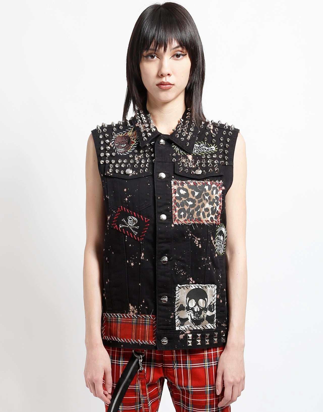 HAND STUDDED PUNK VEST Formal Tank