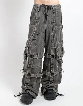 Reflective accents Light Wear Fit HARNESS DARK STREET PANT BLACK DENIM