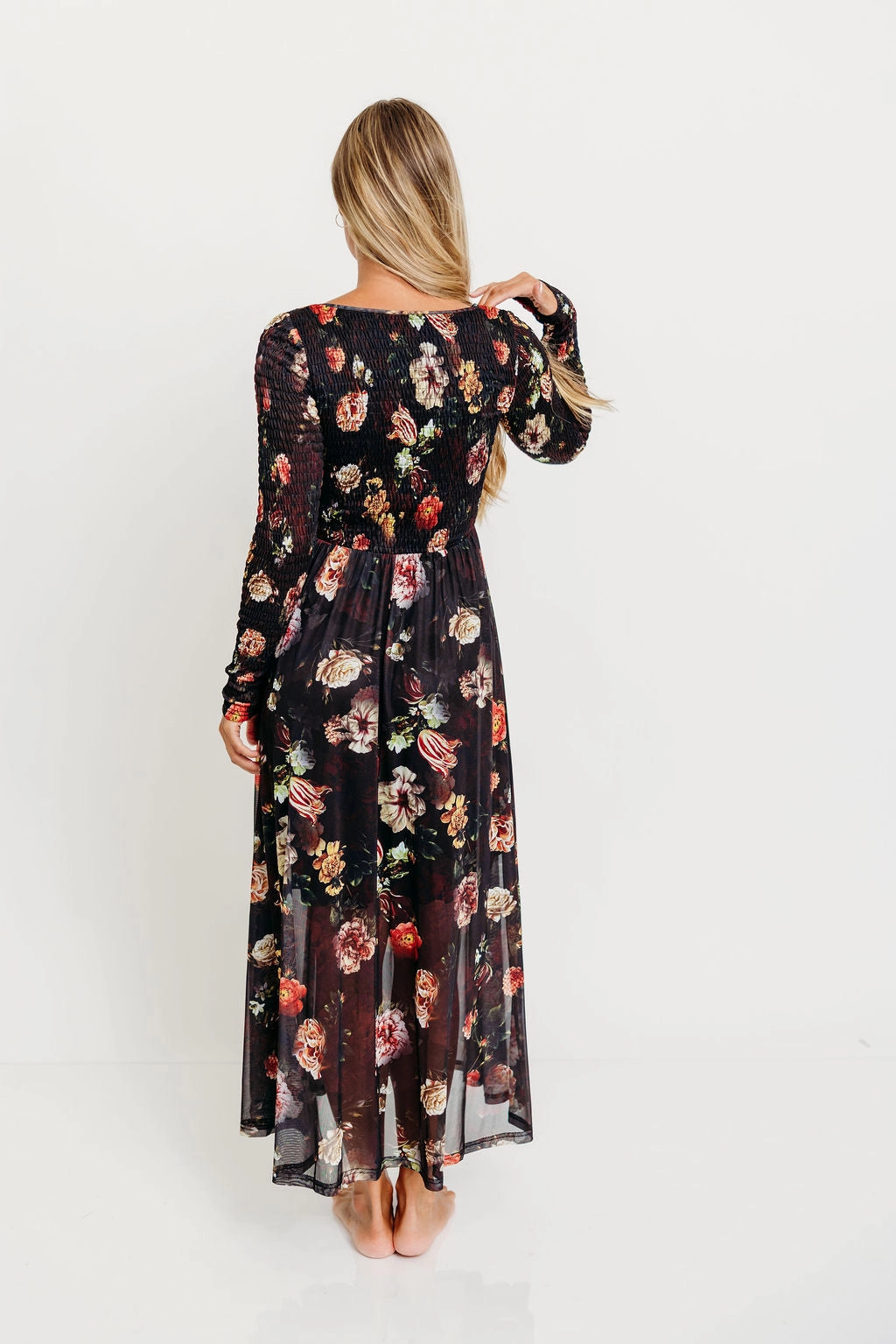 Harriet Maxi Dress in Black Grace Base Bless Touch