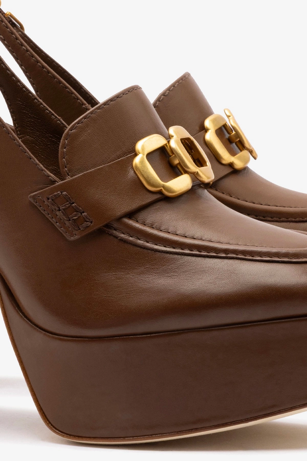 Self Love Harrington Hi Loafer In Burnt Umber Leather