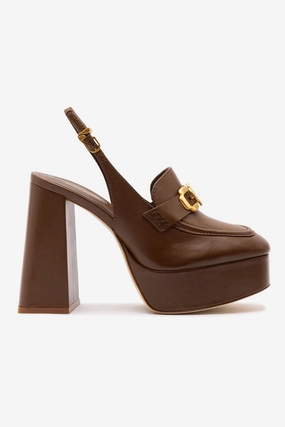 Harrington Hi Loafer In Burnt Umber Leather Elastic Clean Step