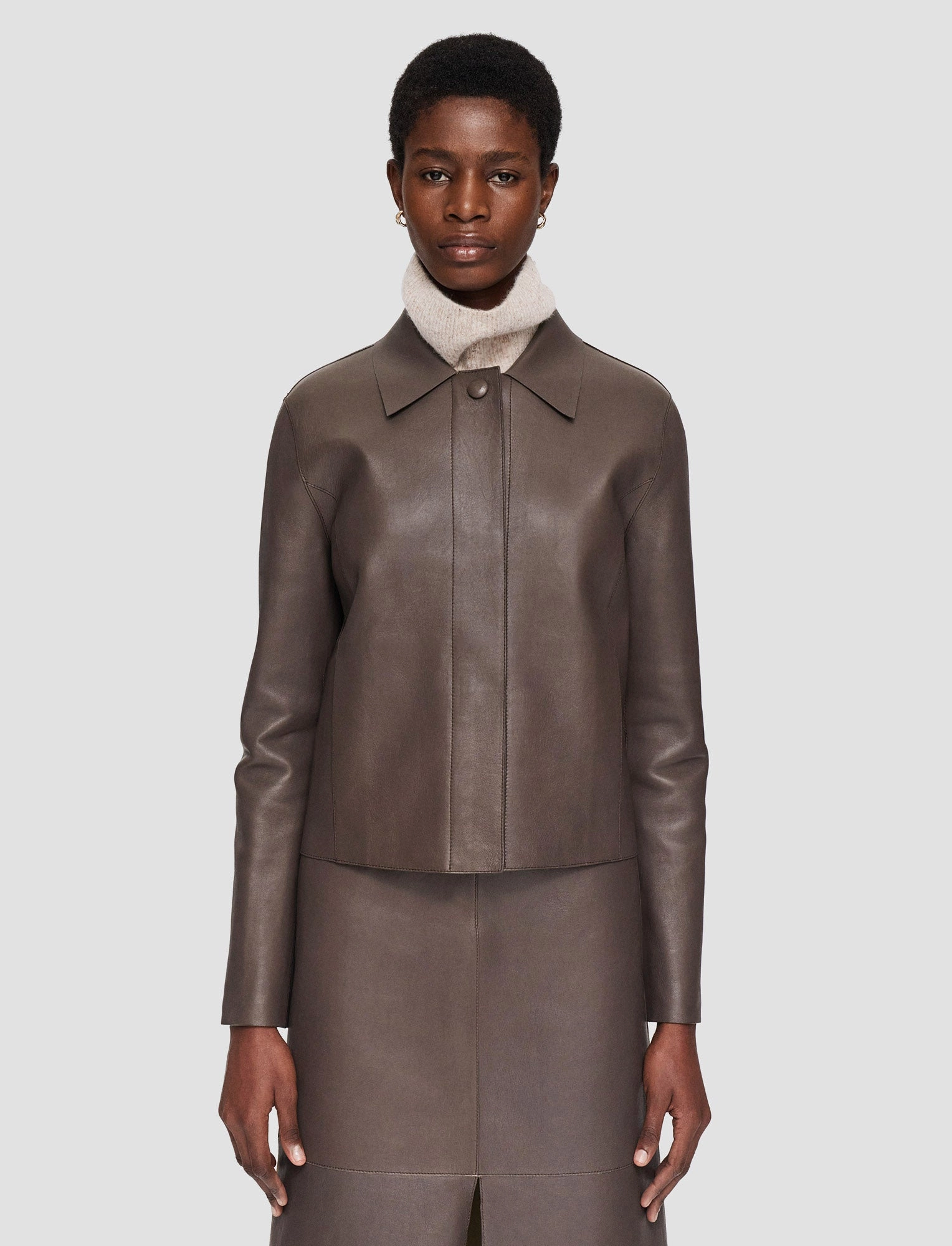 Utility Focus suitable for runway events Bonded Leather Jose Jacket