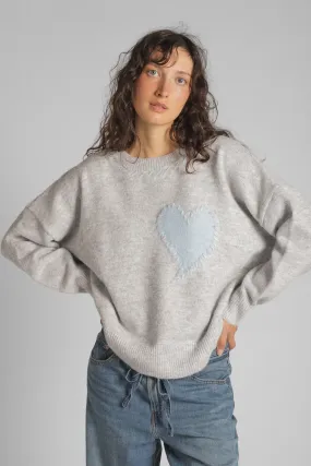 Hypoallergenic Lining Fine Gauge Heart Eco Pullover
