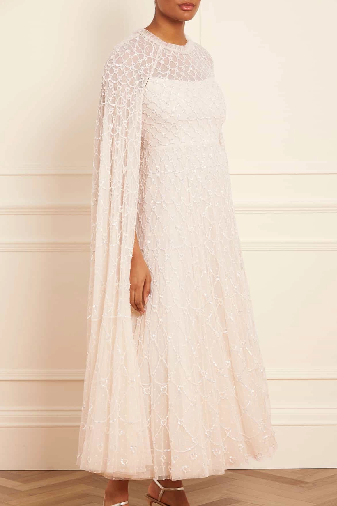 Heart Lattice Ankle Gown Flattering Style Evening Glow