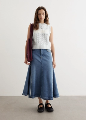 Ready Choice Heavy Denim Midi Skirt
