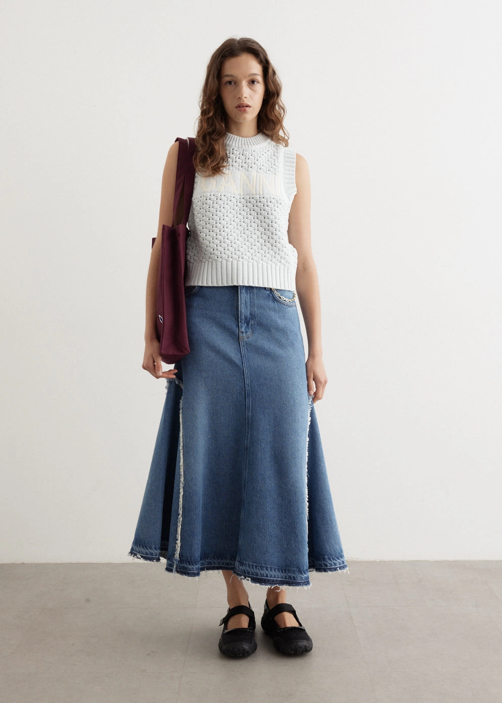 Ready Choice Heavy Denim Midi Skirt