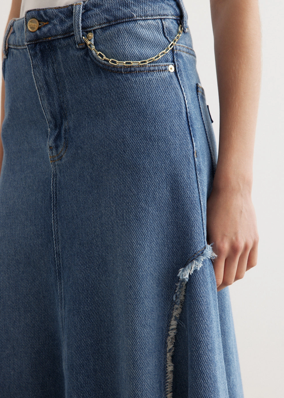 Daily Favorite Heavy Denim Midi Skirt