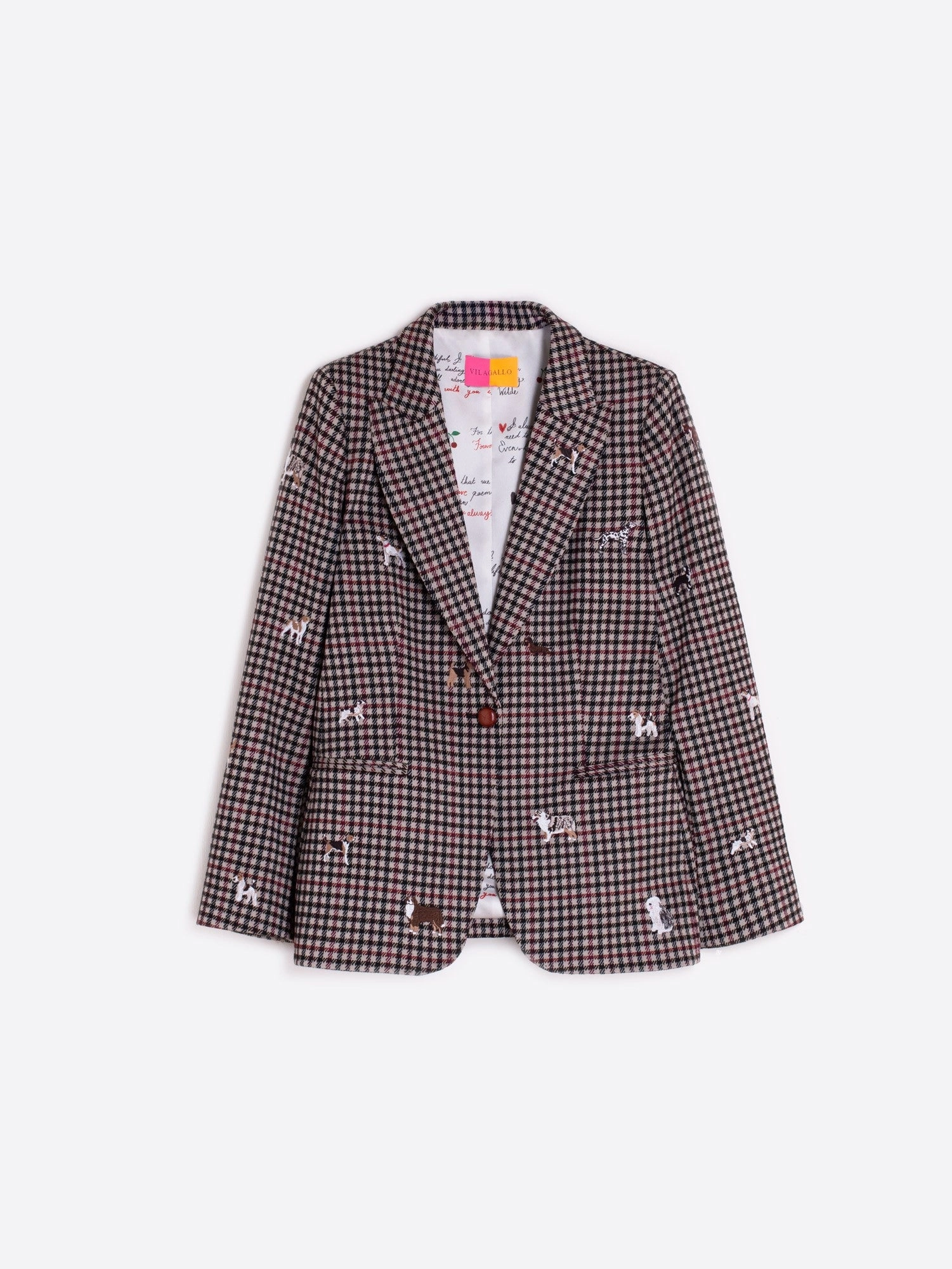 Decal work - from - home DOG HOUNDSTOOTH BLAZER
