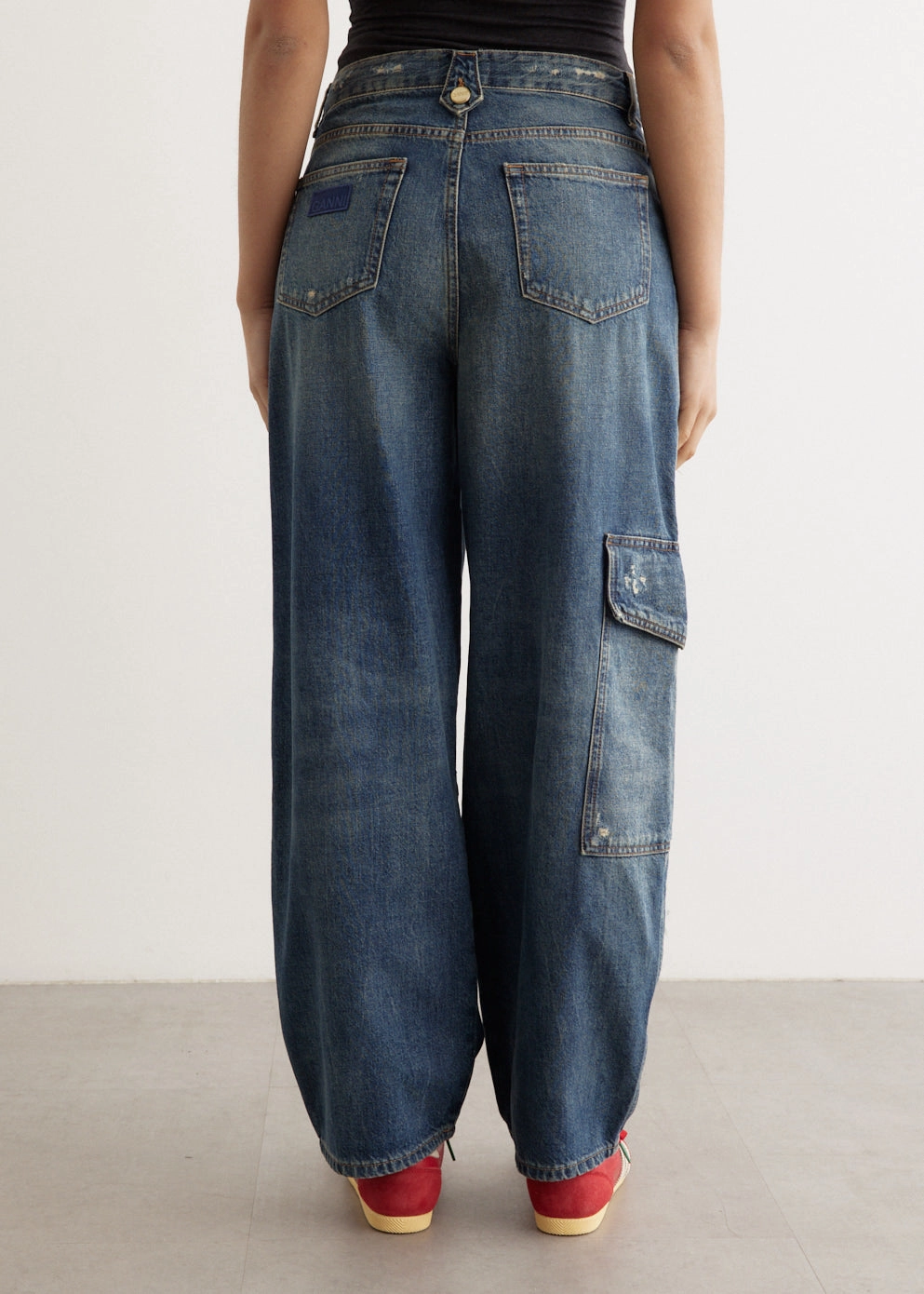 Heavy Washed Denim Carpenter Jeans Fast Match Go-to Wear