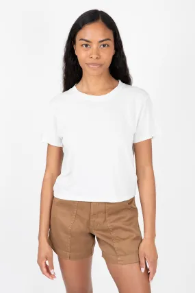 Breathable Yarn Composition Cropped Ojai Tee