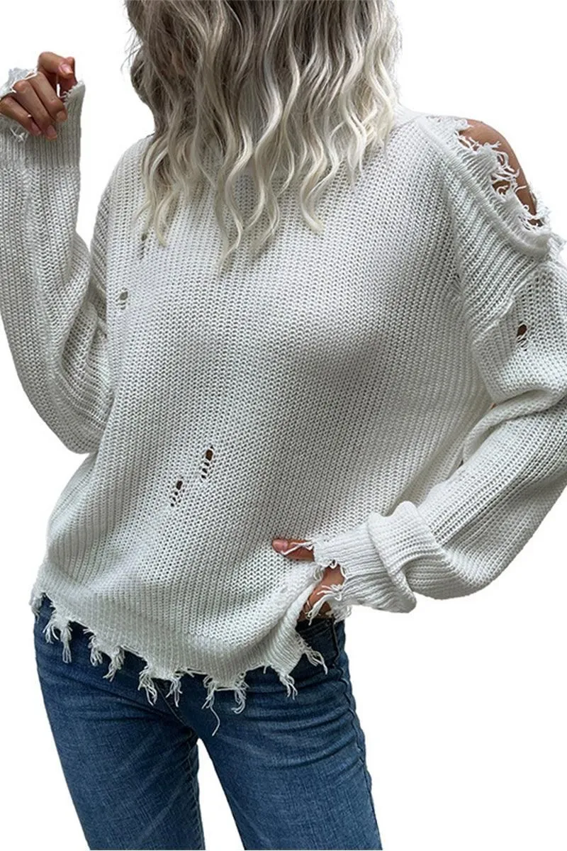 Timeless Appeal HIGH NECK VINTAGE KNIT SWEATER