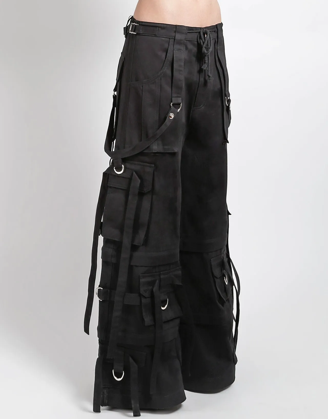 RING STRAP PANT BLACK Versatile Wearable