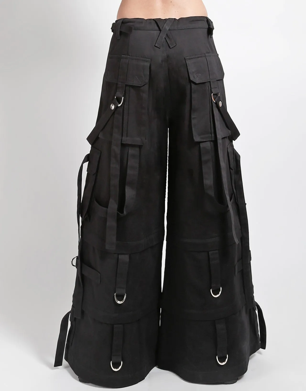 RING STRAP PANT BLACK Chic casual