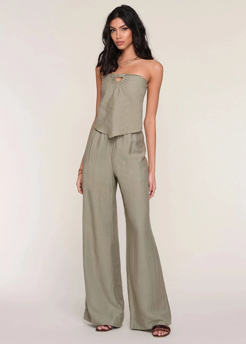 Functional Wear Versatile Comfort Violet Wide-Leg Pant - Army