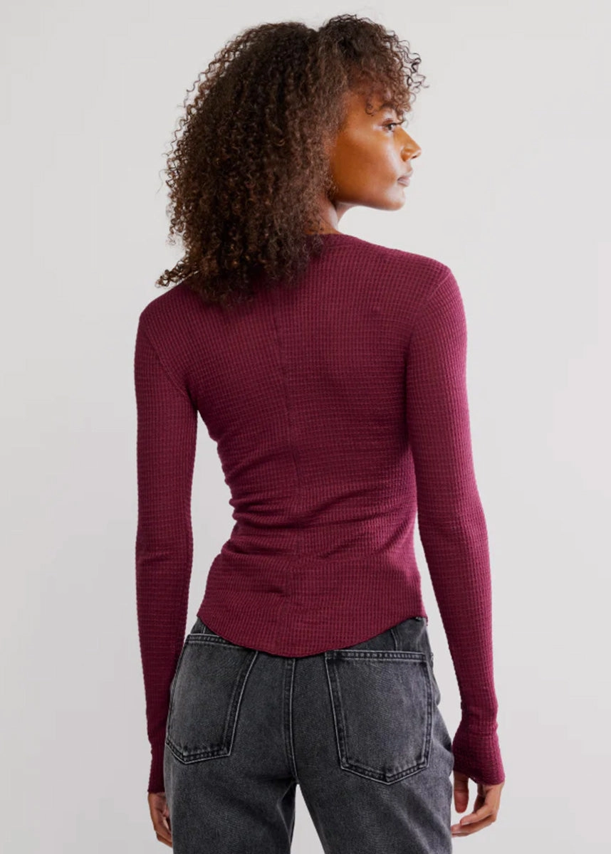 Going Places Knit Top - Acai LightReflectiveTrim