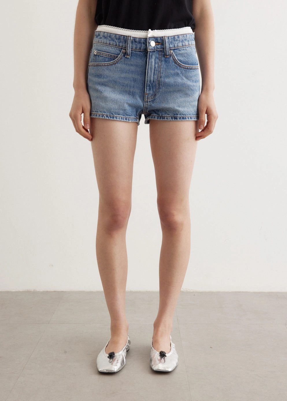 High Rise Mini Short Pointelle Undie Shorts Workday Outfit Cool Essential