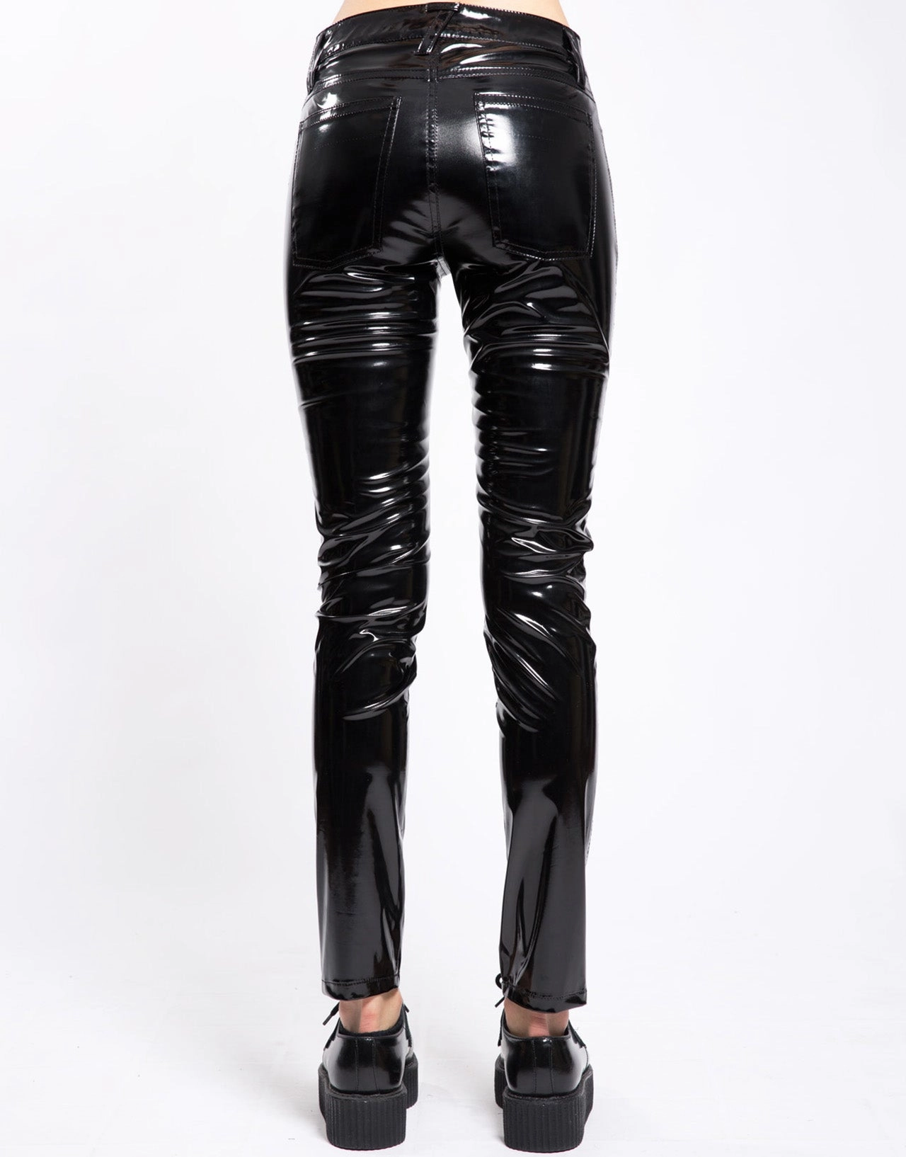 High Waist Vinyl Skinny Pant Holiday Vibes Work Ready Holiday Vibes High Quality