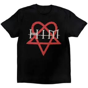 HIM HEARTAGRAM TEE Thermal Regulation Fabric Sophisticated Casual
