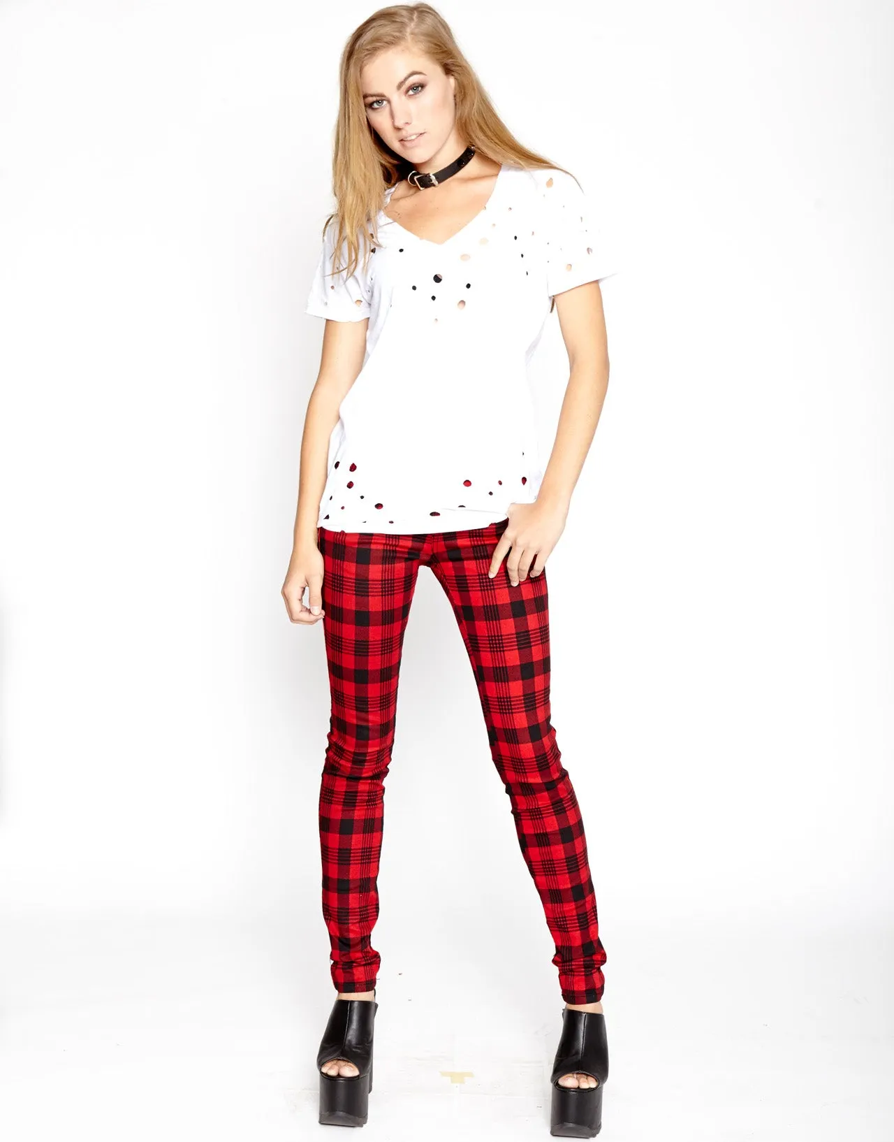 Simple Layer Quick Dry Fabric Holey Tee