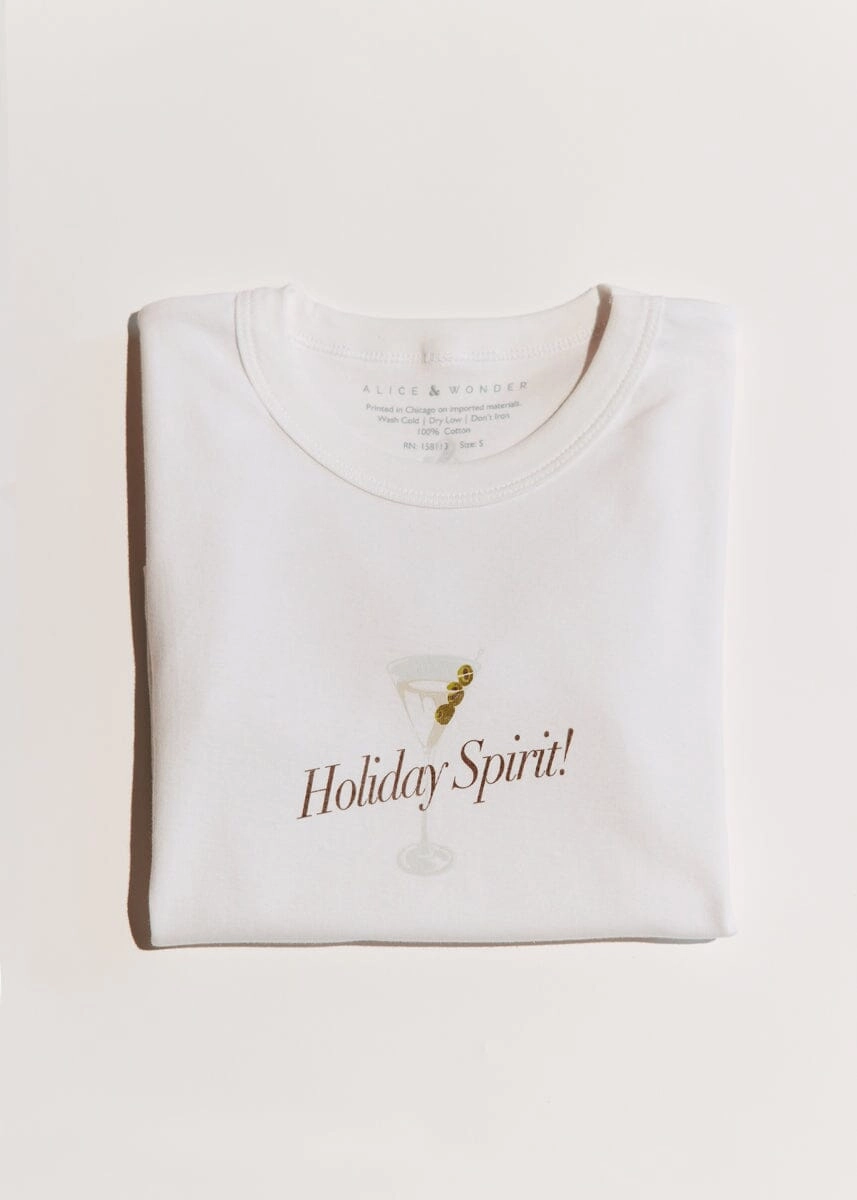 Holiday Spirit Baby Tee - White EcoFriendlyMaterial UPFProtection