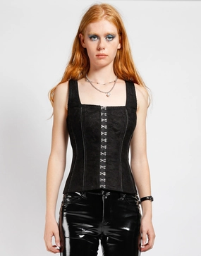 Hook Eye Corset MultiFunctional Pocket Placement Wear Resistant Edge