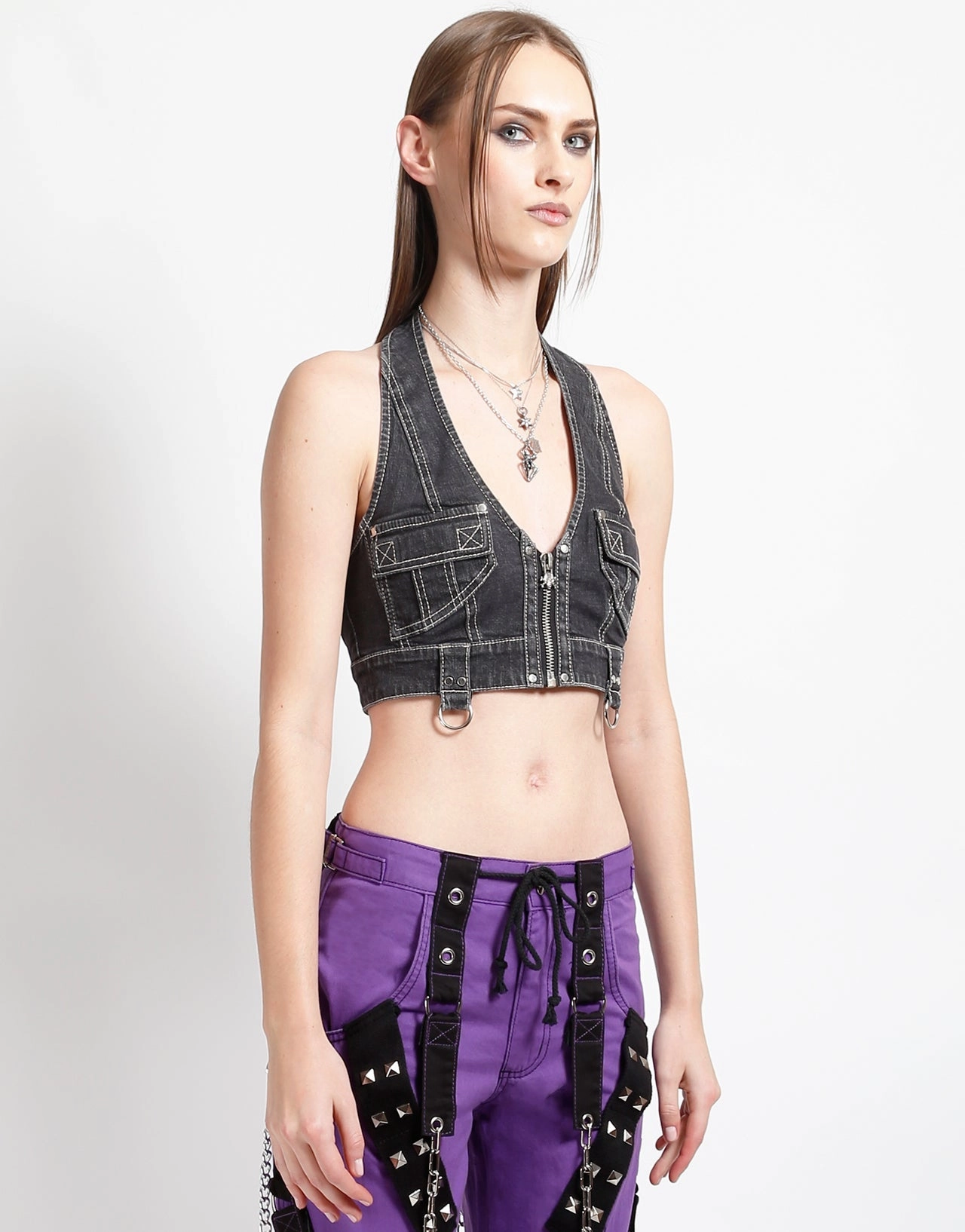 PreShrunkFabric POWER HALTER DENIM