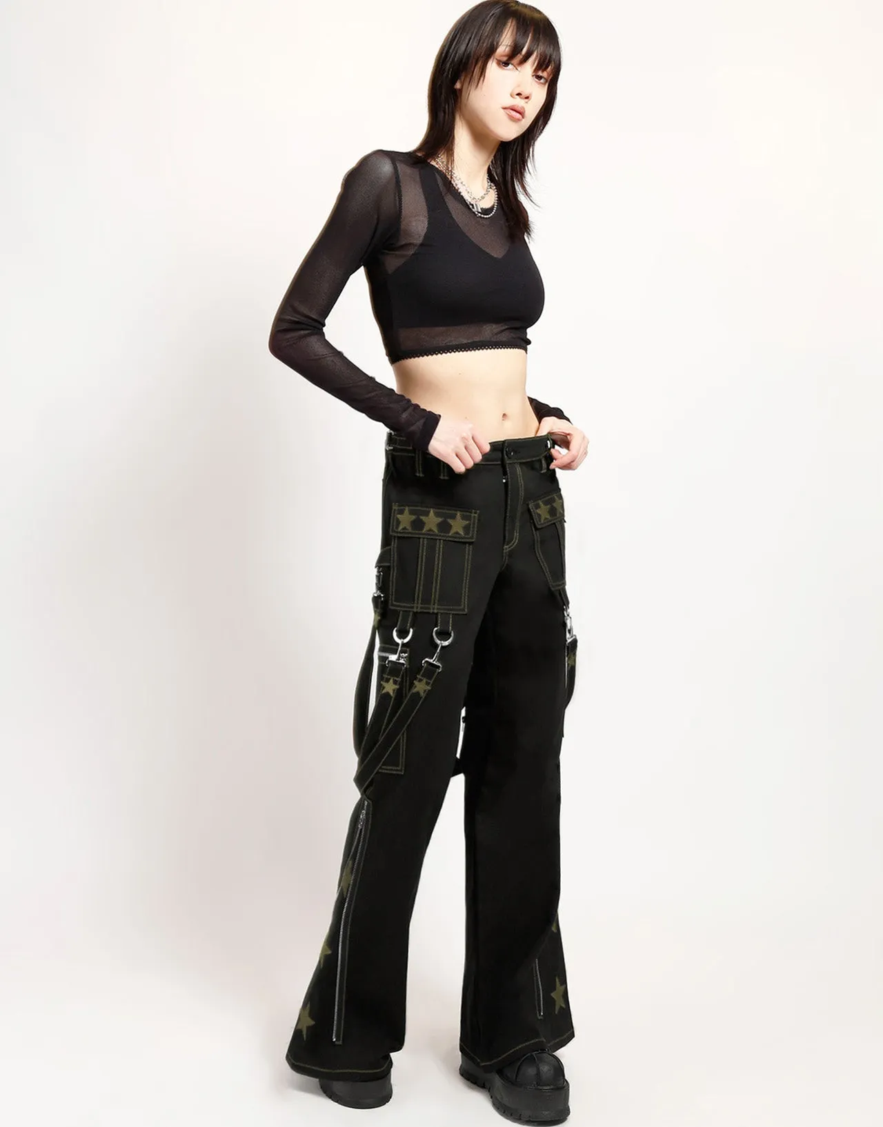 Stretch Waist Double Stitched Seams I AM A STAR PANT ARMY