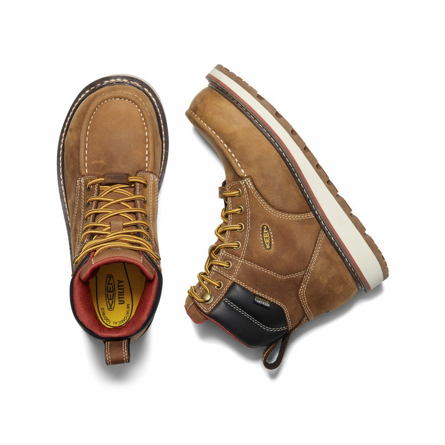 Flexible Frame Work Commute Women's Cincinnati 6" Waterproof Boot (Carbon Toe)  |  Belgian/Sandshell