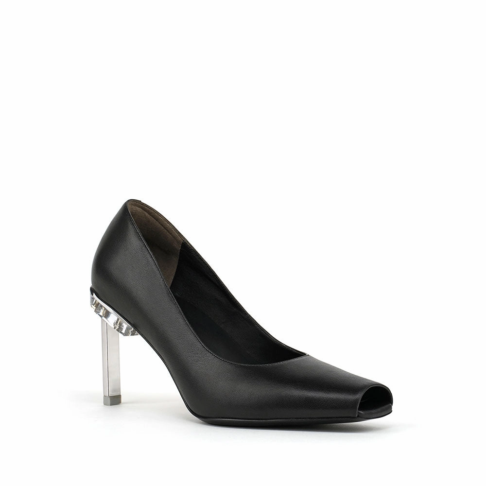 Iconic Style Peep Cut Inity Pump Black