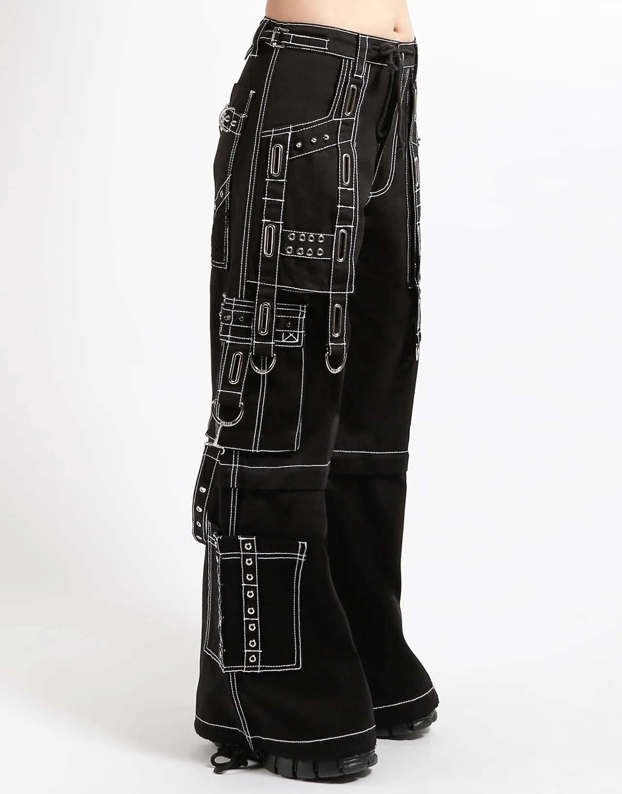 INTERLACE PANT WITH WHITE STITCH Soft Performance Linen blend