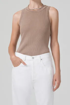 Isabel Rib Tank Stylish Essential Weekend Style