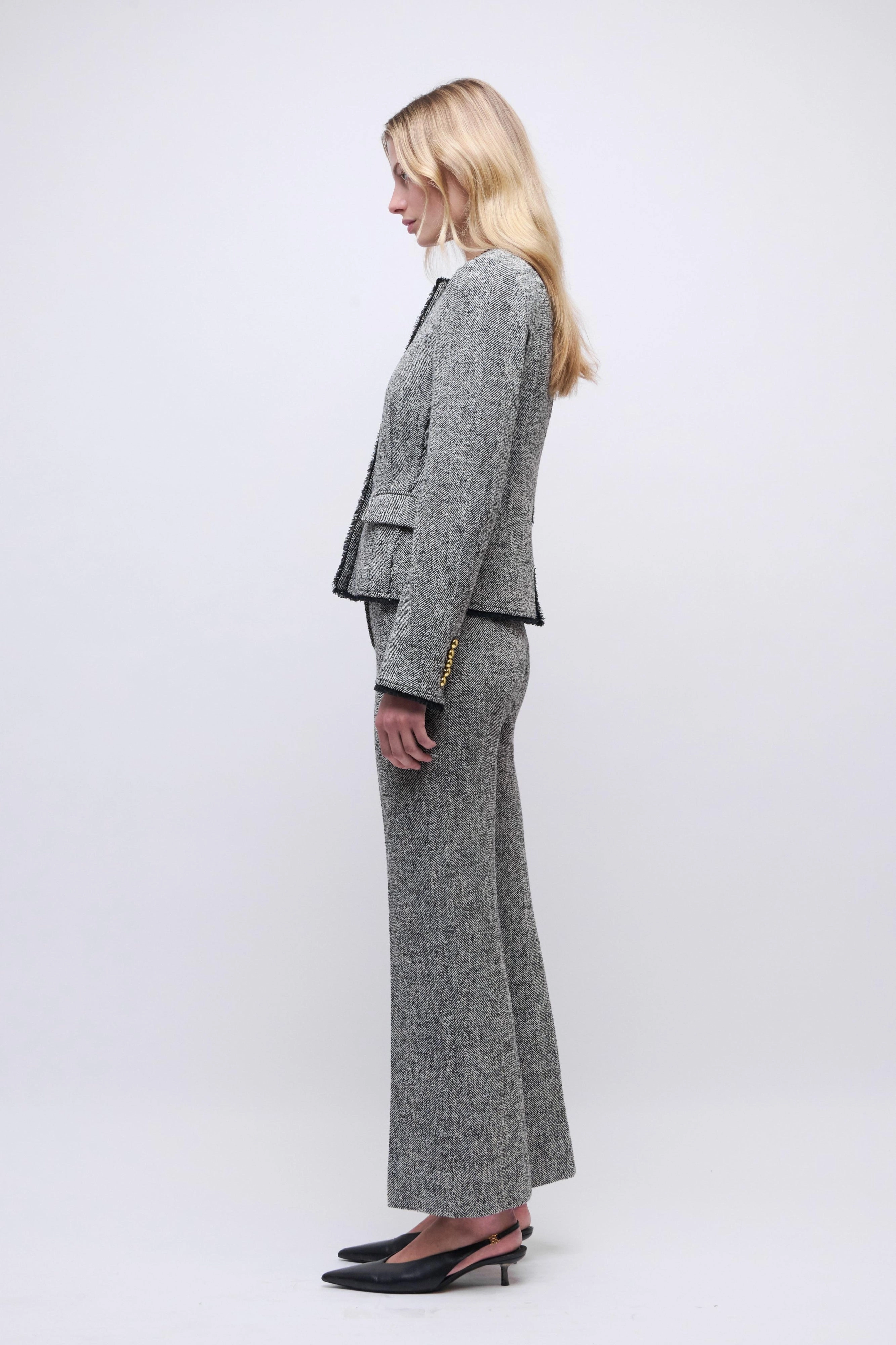 Ivie Blazer Black/White Herringbone Example Degree