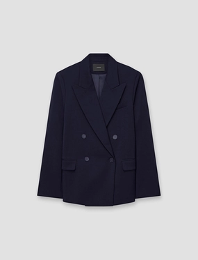 Loop Fastened Hood Jaden Tailoring Wool Stretch Jacket