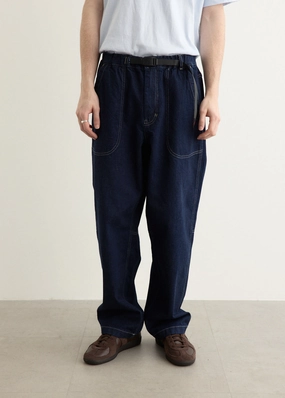 Japanese Slub Denim Pant Cropped length Garment Washed Softness