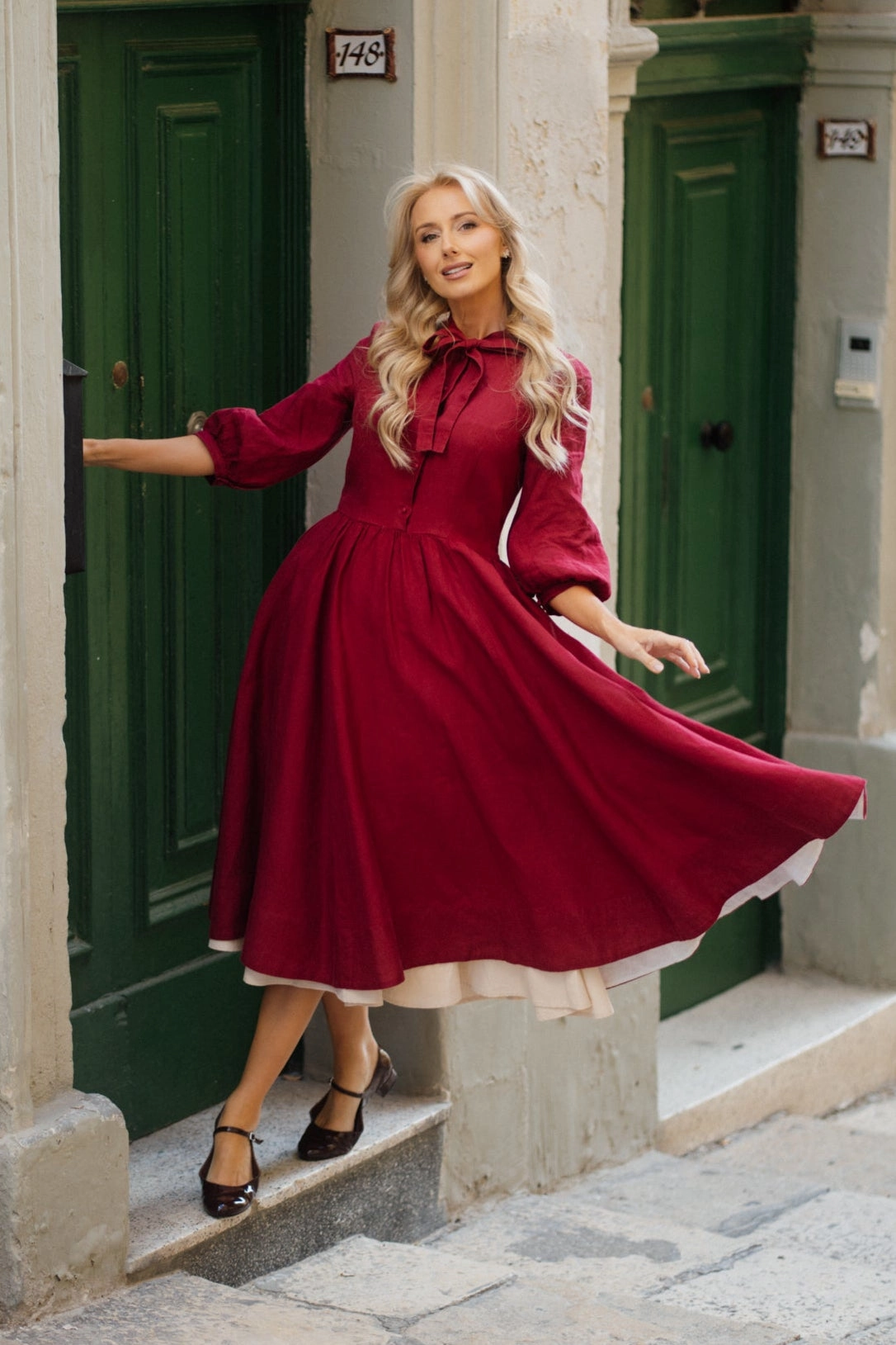 Jasmine Dress, 3/4 Sleeve Easy Tones