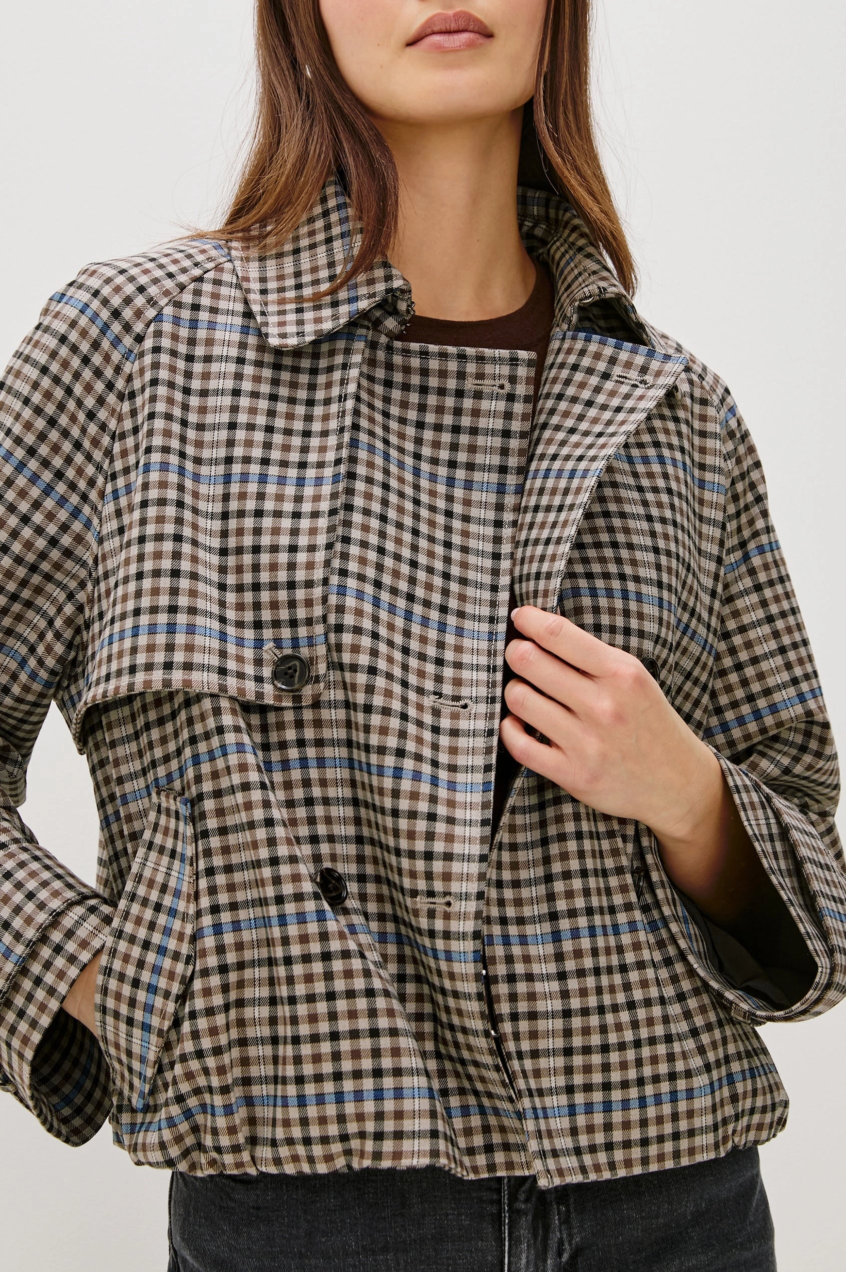Jett Jacket Mocha Check Urban Look