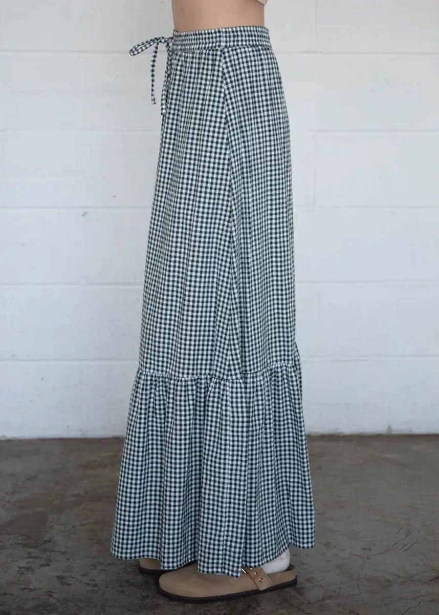 Jo Gingham Skirt - Forest Non Restrictive Fit RegularFit