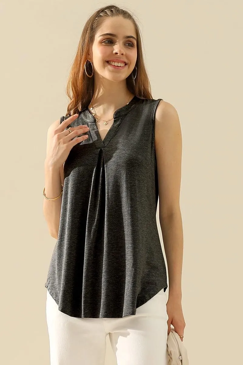 JOHNNY COLLARS SLEEVELESS BLOUSE SHIRTS TOPS Active Trend