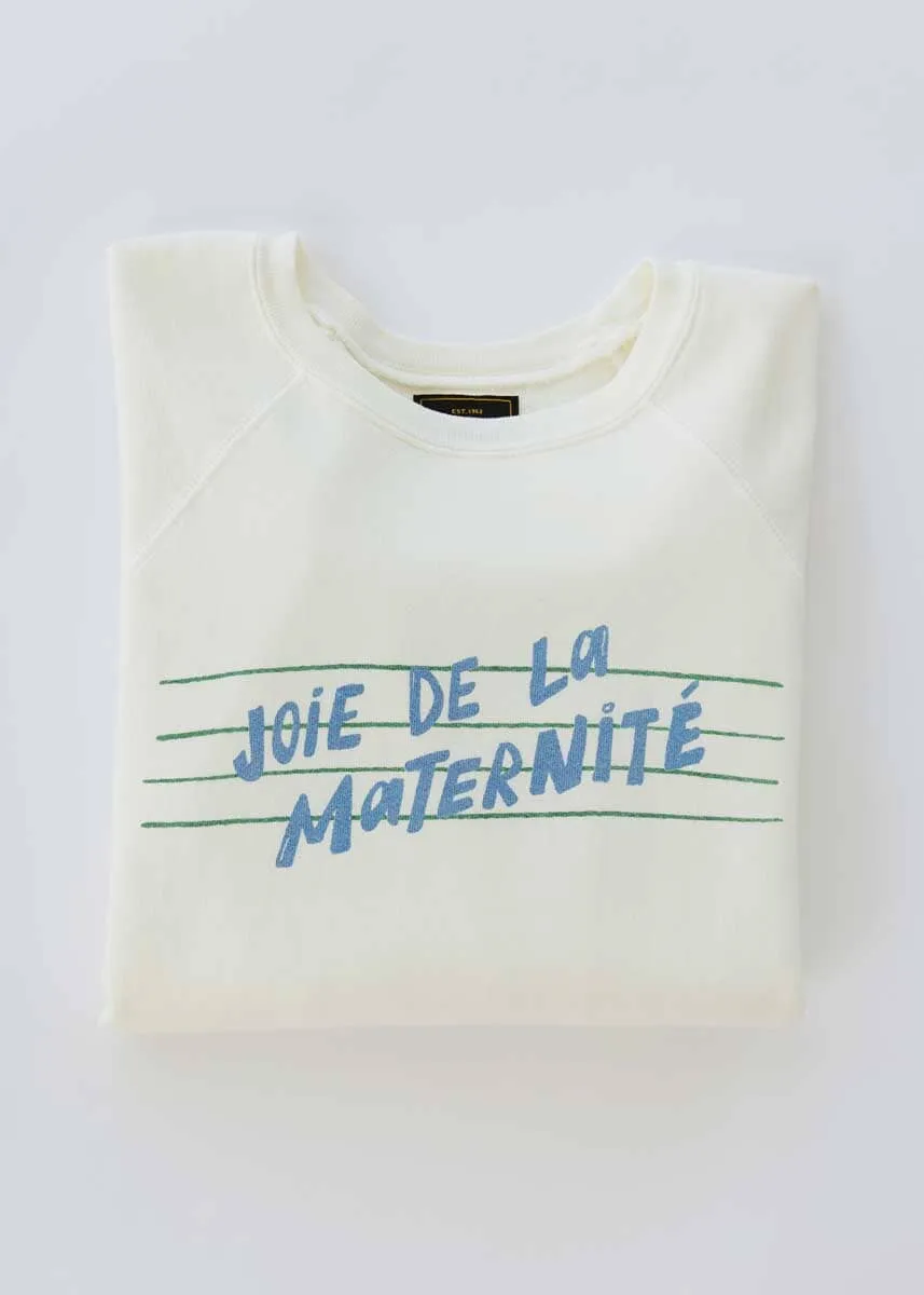 Joie De La Maternite Vintage Crewneck Fashionable Look Quick Dry Weave