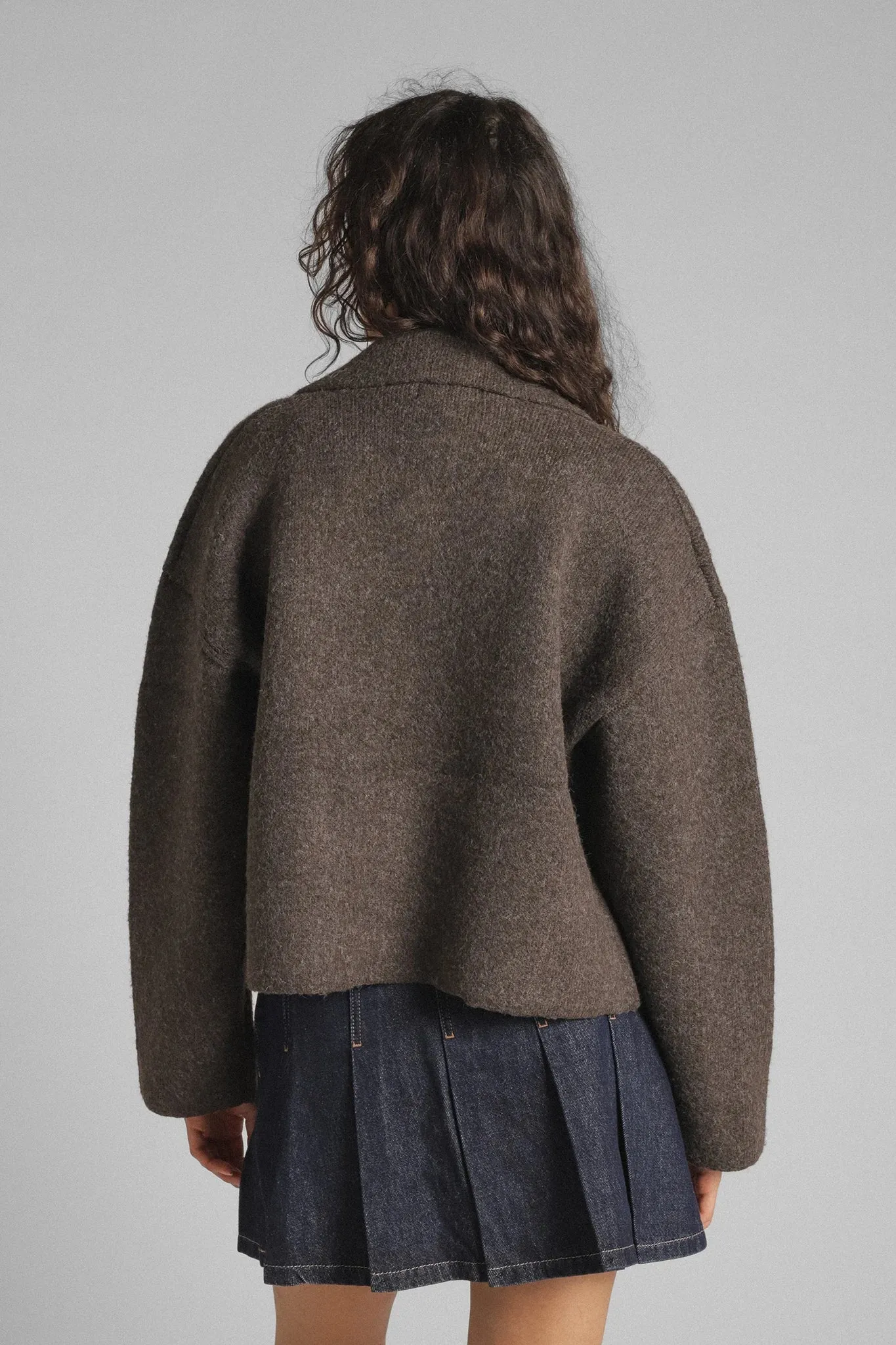 Jonah Short Jacket Loose Weave Cashmere Blend